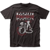 Social Distortion Ball And Chain Tour Men's Soft Fitted 30/1 Cotton Tee