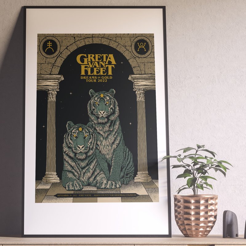 Greta Van Fleet Posters Greta Van Fleet Tour 2022 Posters Concert — Posters & Prints