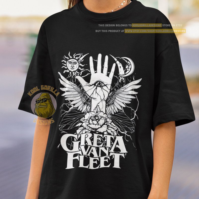 Greta Van Fleet Sweatshirt, Greta Van Fleet Shirt, Dream In Gold Tour 2022 — T-shirts pour hommes