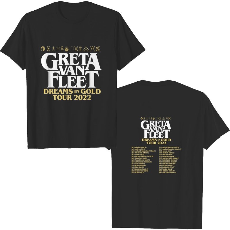 Greta Van Fleet Dreams In Gold Tour Shirt | Greta Van Fleet Dreams In Gold Tour 2022 T Shirt — T-shirts pour hommes