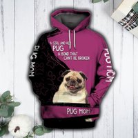 Pink Pug Mom Unisex Hoodie