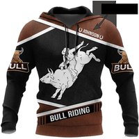 Personalized Unisex Novelty Hoodies Bull Riding Pullover