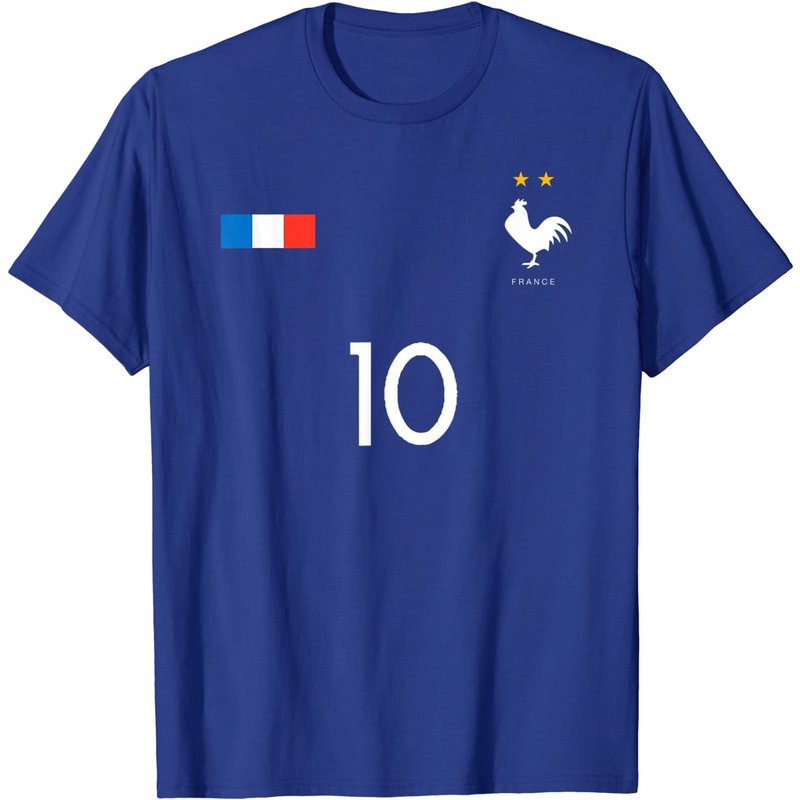 France Football Team T-shirt With Personalized Number And Name — T-shirts pour hommes