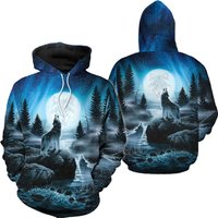 3d Graphic Galaxy Wolf Hoodies Gift For Friend Hoodie