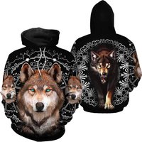 Awesome Wolf Hoodie 3d Graphic Novelty Themed Hoodie