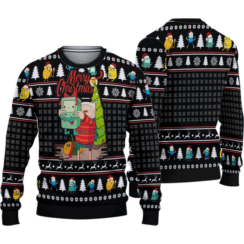 Adventure Time Ugly Christmas Ugly Sweater — Chandails pour hommes