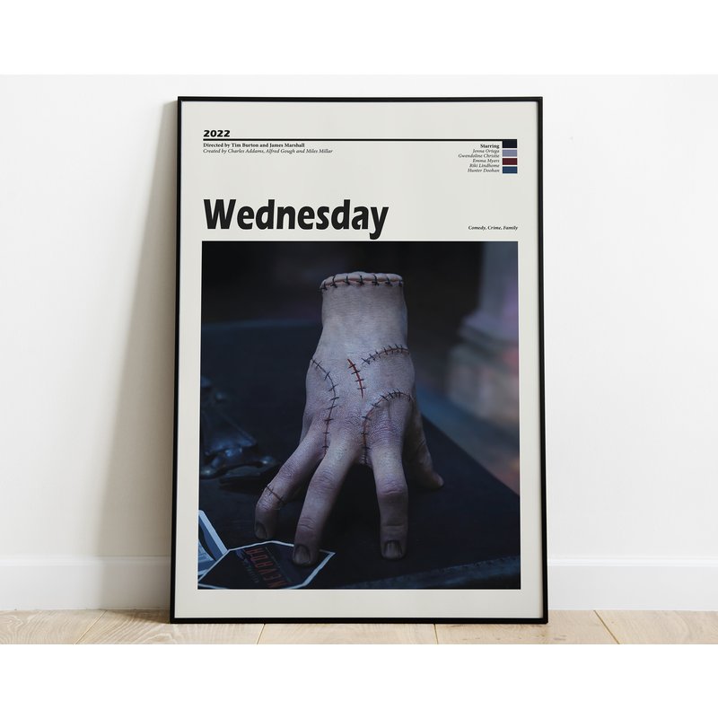 Wednesday Poster, The Things From Wednesday, Addams Family Posters — Posters & Prints