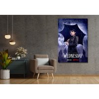 Wednesday Canvas Wall Art,wednesday Addams Poster, Wednesday Poster — Affiches et impressions
