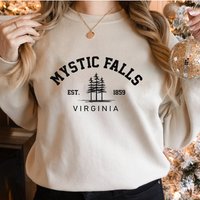 Mystic Falls Virginia Sweatshirt, Salvatore Shirt, Stefan Tee, Damon Sweater — Sweats à capuche pour hommes