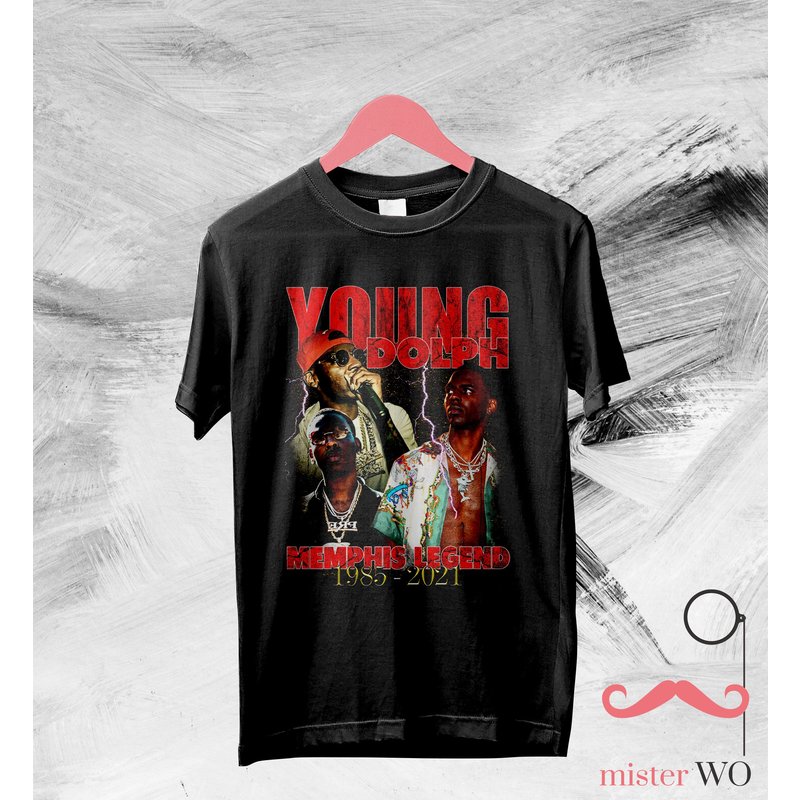 Young Dolph Vintage 90's T-shirt - Young Dolph Shirt, Young Dolph Tribute Shirt, Music Shirt, Rapper Shirt, Gift For Fan — T-shirts pour hommes