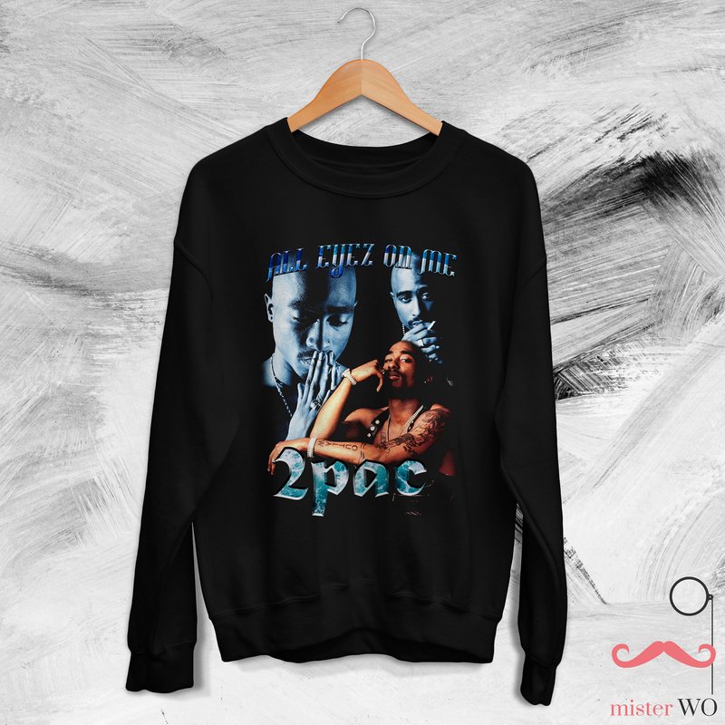 Tupac Vintage 90's Sweatshirt - Tupac Shakur — Sweats à capuche pour hommes