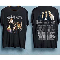 Maneskin Europe Tour 2023 Dates Merch, Maneskin Concert 2023 Setlist Shirt — Mens T Shirts