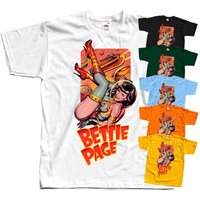 Bettie Page V3 Poster Men T Shirt — Mens T Shirts
