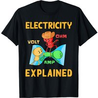 Electrician Electrical Line Engineer - Electricity Explained T-shirt