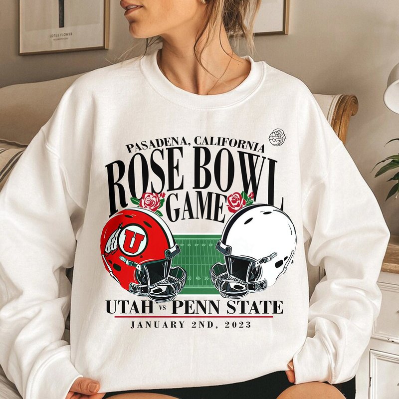 Penn State 2023 Rose Football Bowl Sweatshirt, Lions Vs Utah Utes Sweatshirt — Sweats à capuche pour hommes