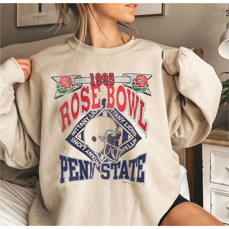 1995 Vintage Penn State Rose Bowl Sweatshirt, Penn State Rose Bowl Sweatshirt — Sweats à capuche pour hommes