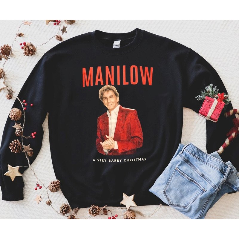 2022 A Very Barry Manilow Christmas Sweatshirt, Barry Manilow Christmas Sweatshirt — Sweats à capuche pour hommes