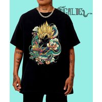 Goku Dragon Ball Shirt, Goku Super Saiyan Vintage 80s 90s Dragon Ball Z Animet Shirt — Mens T Shirts