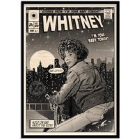 Whitney Houston - I'm Your Baby Tonight Vintage Comic Cover Art Print Poster