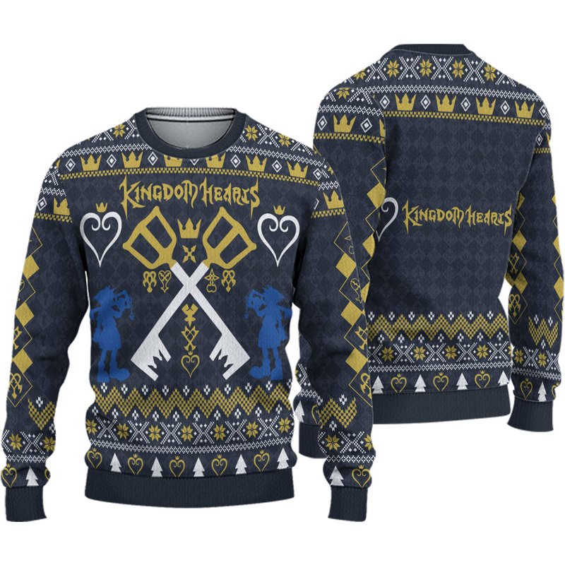 Kingdom Hearts Ugly Christmas Ugly Sweater — Chandails pour hommes