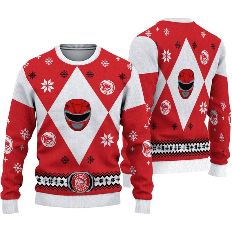 Power Rangers Ugly Christmas Ugly Sweater — Chandails pour hommes