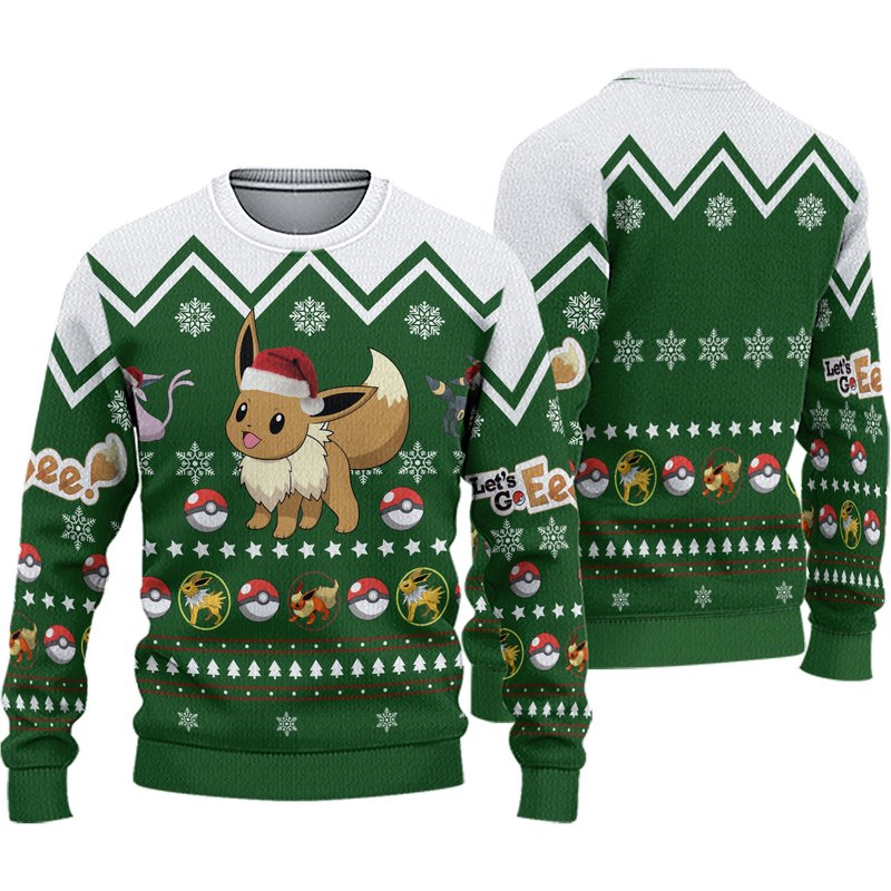 Eevee Ugly Christmas Ugly Sweater — Chandails pour hommes