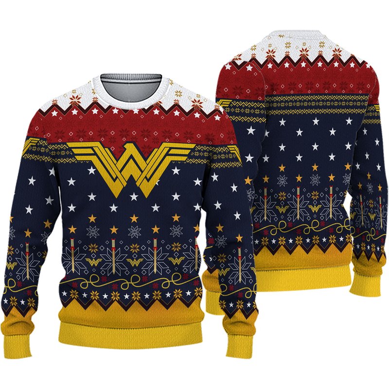 Wonder Womans Ugly Christmas Ugly Sweater — Chandails pour hommes
