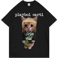 Playboi Carti Cat T Shirt Merch Meme Tee — T-shirts pour hommes