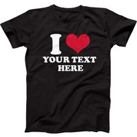 Personalized I Heart Custom Shirt — Mens T Shirts