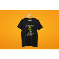 Marvin The Martian Looney Toons Cartoon Men's Black Tee Clothing Tshirt — Mens T Shirts
