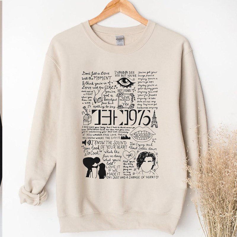 The 1975 Tracklist Tshirt, The 1975 Lyrics Sweatshirt — Sweats à capuche pour hommes