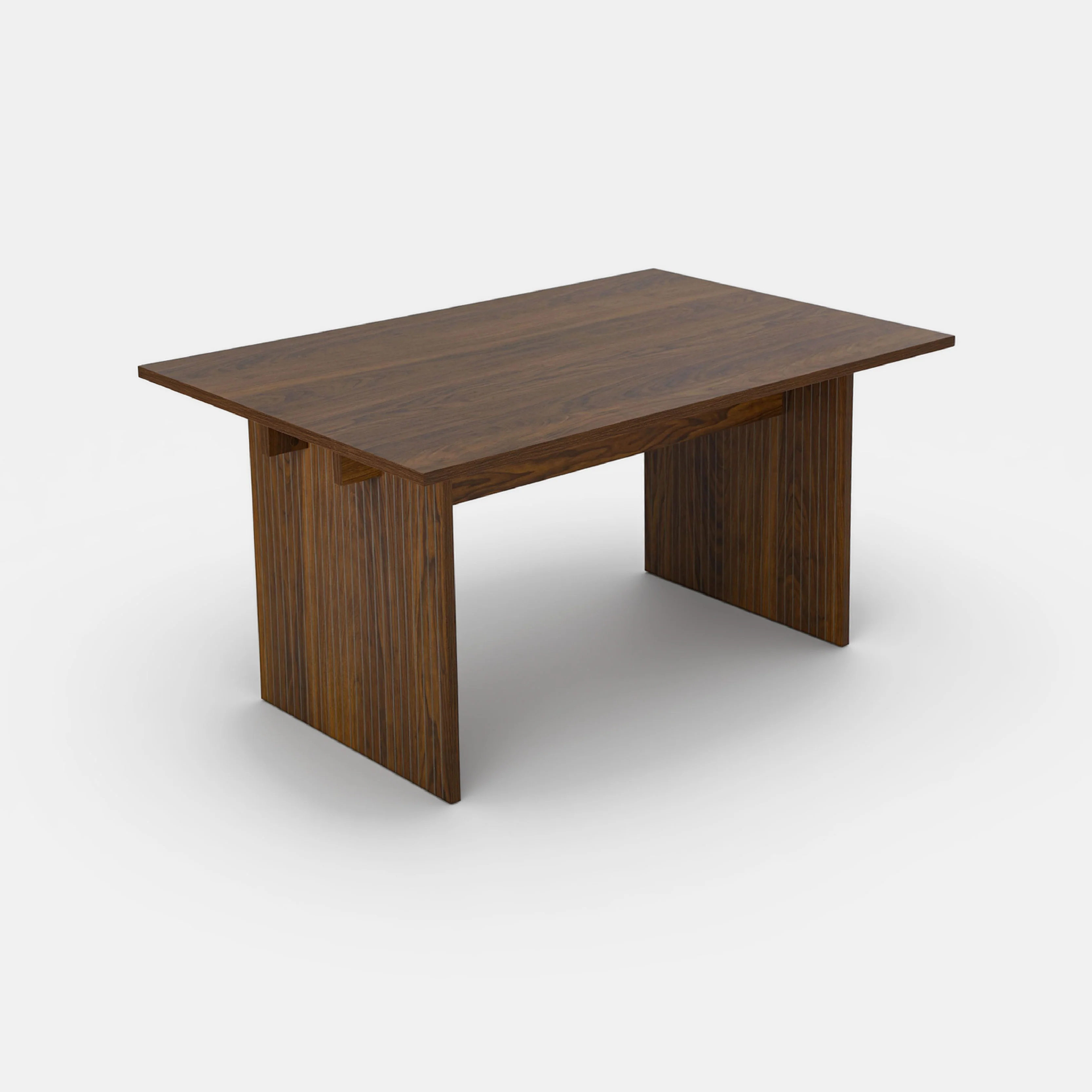 Colamy Halo 63“ Modern Farmhouse Dining Table - Walnut — Tables à manger