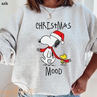 Christmas Mood Sweatshirt, Snoopy Sweatshirt, Charlie Brown Christmas Sweatshirt — Sweats à capuche pour hommes