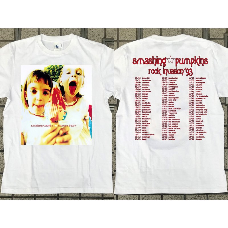 Smashing Pumpkins Rock Invasion '93 Us Tour Shirt — Mens T Shirts