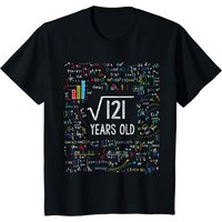 Kids Square Root Of 121 11th Birthday 11 Year Old Gifts Math Bday T-shirt — Mens T Shirts