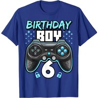Birthday Boy 6 Video Game Controller Gamer 6th Birthday Gift T-shirt — Mens T Shirts
