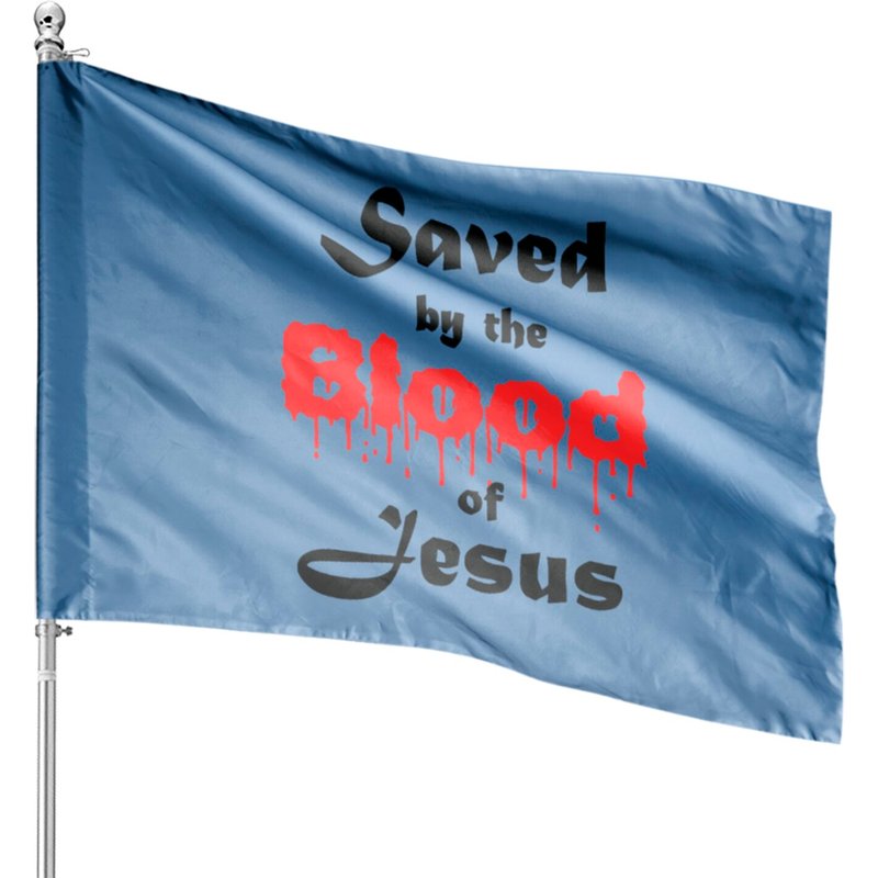 Saved By The Blood Of Jesus House Flags — Drapeaux décoratifs
