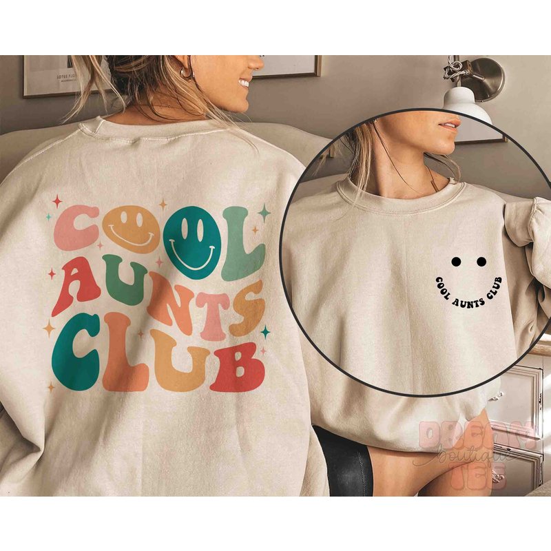 Cool Aunts Club Sweatshirt, Auntie Sweatshirt, Aunt Gift — Sweats à capuche pour hommes