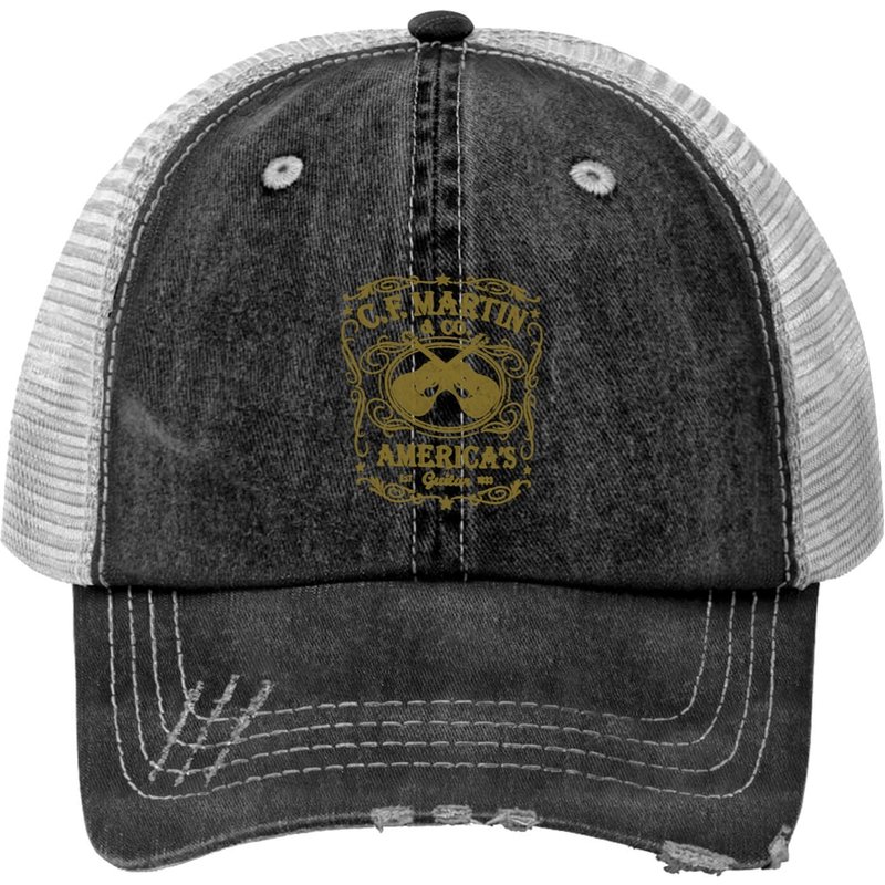 Martin Dual Guitars Vintage Birthday Print Trucker Hats — Casquette de baseball