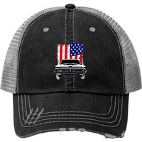 1969 Mercury Cougar Front Grill View Silhouette Print Trucker Hats — Casquette de baseball
