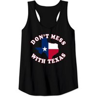 Don't Mess With State Outline And Flag Texas Tank Tops