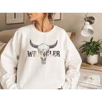 Wrangler Sweatshirt | Cow Skull Shirt | Western Graphic Tee | Cute Western