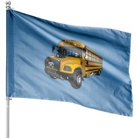 School Bus - Stripes - House Flags