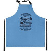 Super Sexy Camping Lady Women Funny Camper Outdoor Gifts Kitchen Aprons