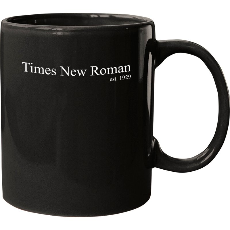 Times New Roman Est. 1929 Font Typeface Text Typography Mugs — Mugs & Tumblers