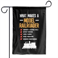 Funny Model Railroad Locomotive Train Lover Hobby Garden Flags — Decorative Flags