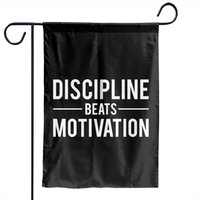 Motivation Gym Discipline Beats Garden Flags