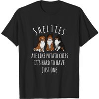 Shelties Like Potato Chips T-shirts