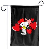 Valentines Day Snoopy Dog Heart Balloons Garden Flags