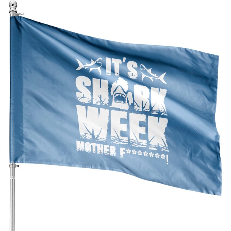 It's Week Of Sharks House Flags — Drapeaux décoratifs